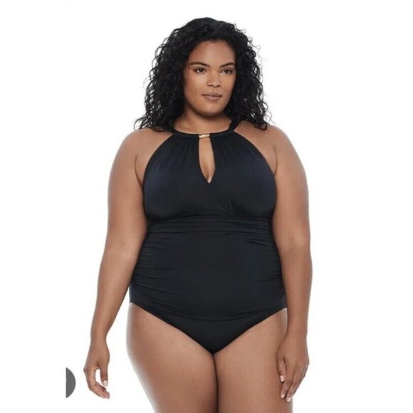 Lauren Ralph Lauren Other - Lauren Ralph Lauren Plus Size Beach Club High Neck One Piece Swimsuit 22W